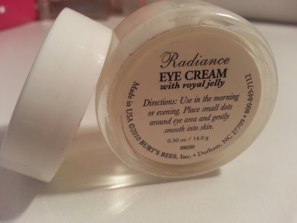 Burt's Bees Radiance Eye Cream Review Fancieland