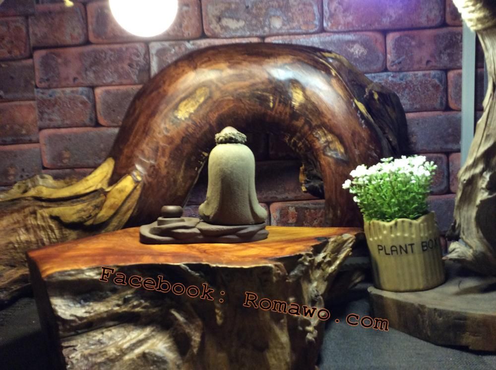 Bán tượng gốm tử sa- Tượng phật xông trầm - 16