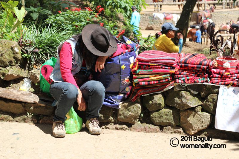Woman taking an afternoon nap in Baguio City