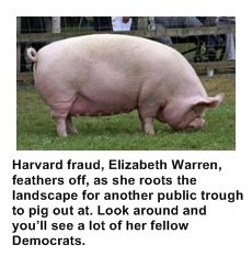 Elizabeth Warren photo: Harvard fraud, Elizabeth Warren, feathers off. HarvardfraudElizabethWarrenfeathersoff.jpg