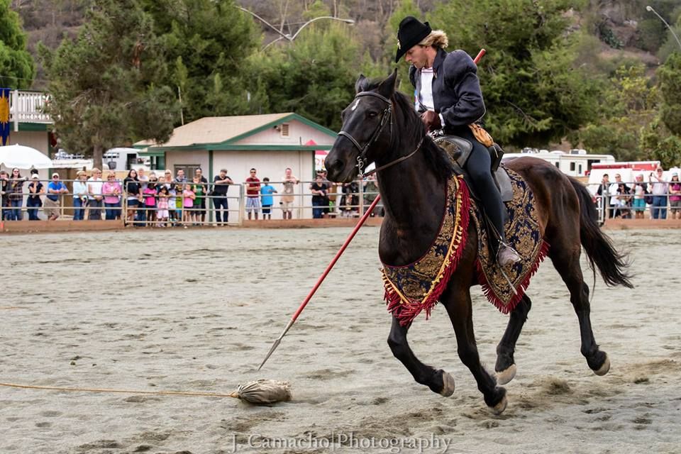 Chris Godby, riding the Azteca horse Lucas, winner of the MSA competition,  Tournament of the Phoenix 2014 (photo by J. Camacho Photography)