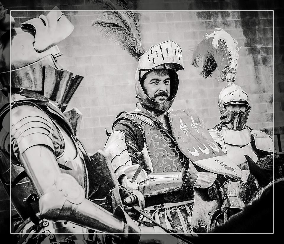 Jousters Stacy Wasson(left), Nicolo Corrarello(center) and Sarah Hay(right), Brooks 2014 (photo by Grant Zelych)