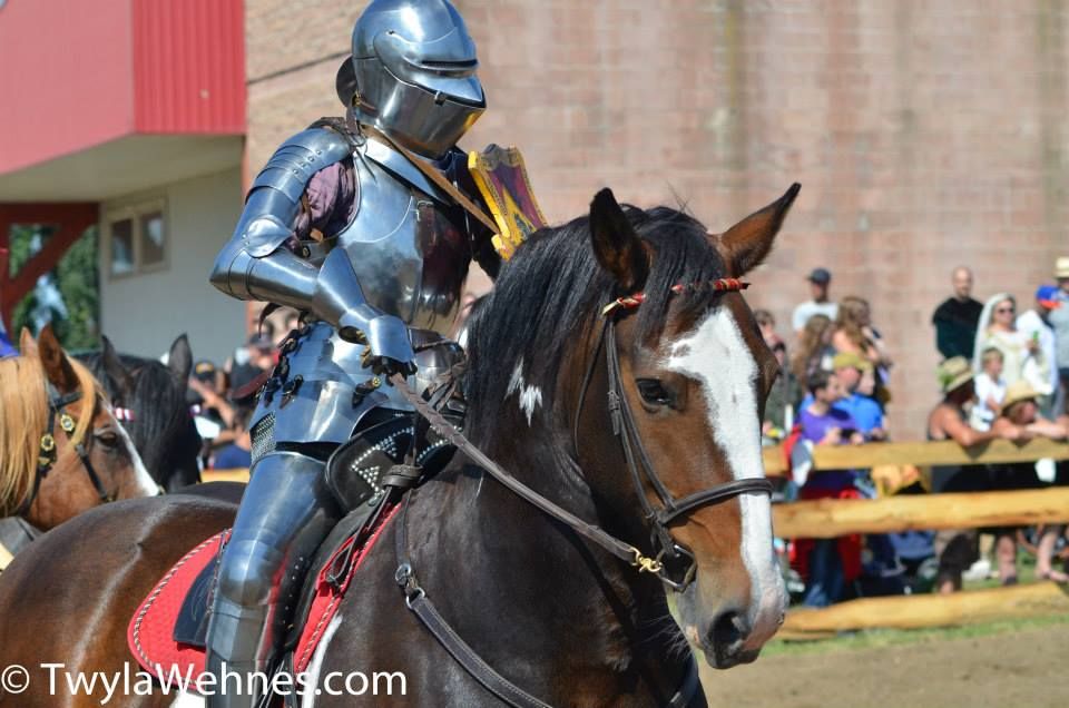 Jouster Stacy Wasson on the horse Willow. It was Willow's first jousting tournament (photo by Twyla Brower Wehnes)