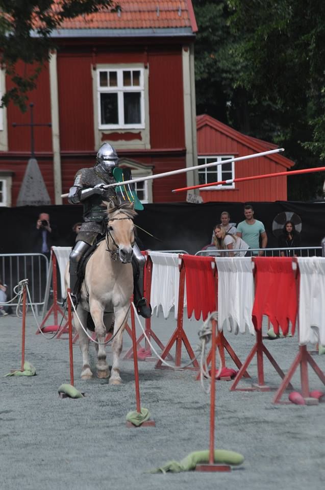 Thomas Andersen riding Even, the 21 year old Norwegian Fjord horse (WarFjord) (photo by Stine Gulli)