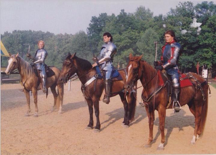 Bill Burch, Matthew Mansour, Toby Capwell, 1993(photo from The Jousters)