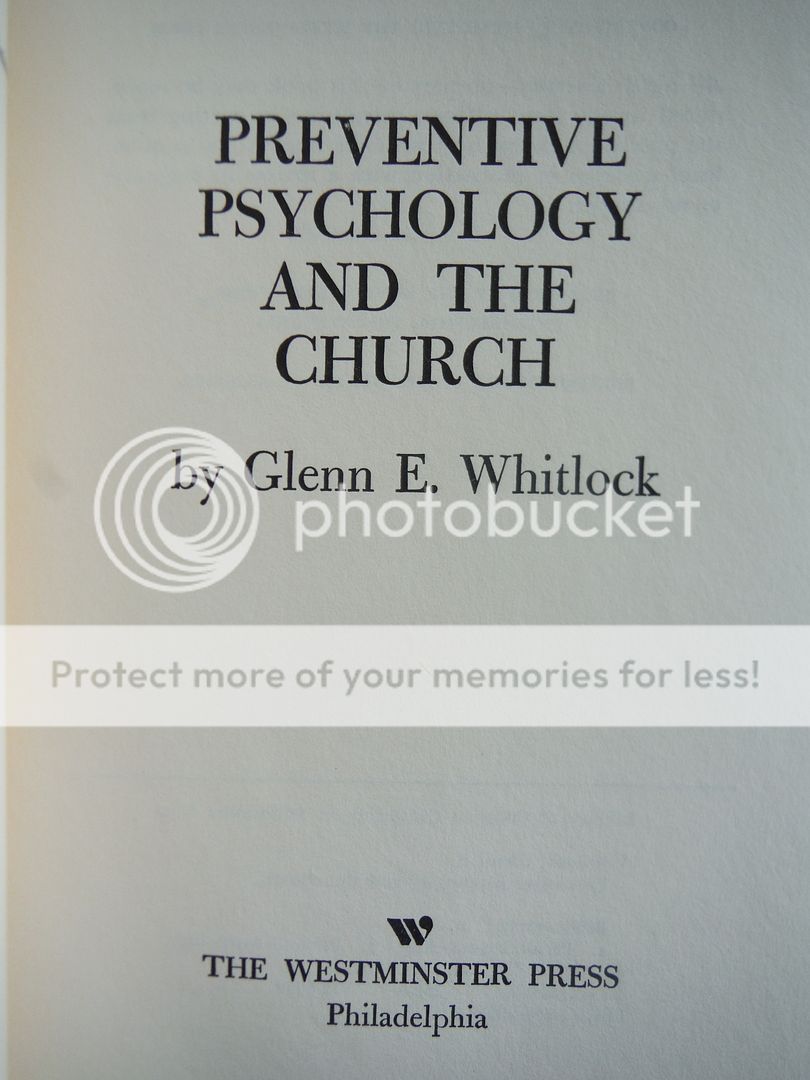 Image 1 of Preventive Psychology and the church,