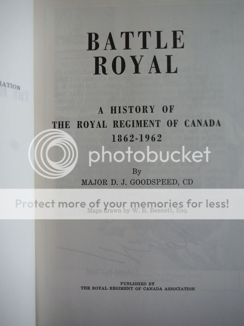 Image 1 of Battle Royal: A History of the Royal Regiment of Canada, 1862-1962