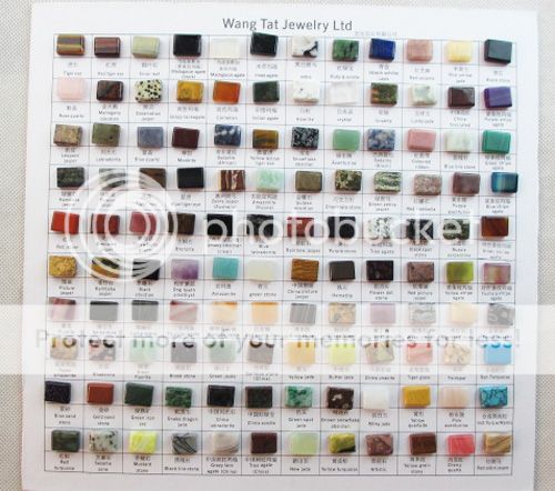 SK2 The world of lot 120 pcs Mixed Gemstone oblong precious stone sample