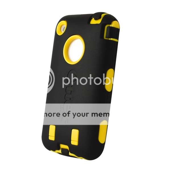 OtterBox Defender Series Case for iPhone 3G 3GS 3rd G Black on Yellow 
